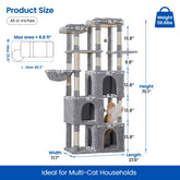 【Hot】MWPO 70.1“ Large Cat Tree B840
